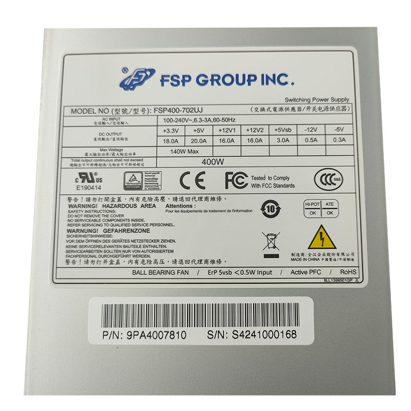 FSP Group Inc FSP400-702UJ Server Power Supply 400W